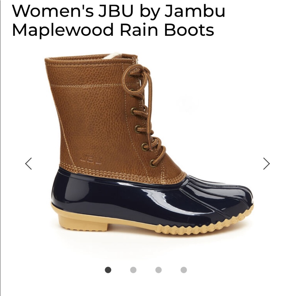 JBU maple wood waterproof rain boots